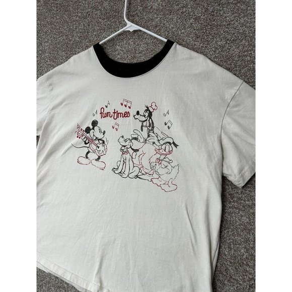 Disney Mickey Mouse and Friends Vintage Style Ringer T-Shirt Size XL - Picture 2 of 7